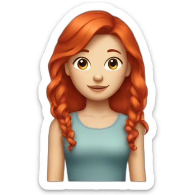 Red head girl sticker
