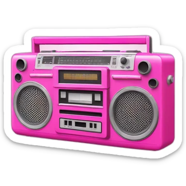 old retro y2k pink boombox sticker