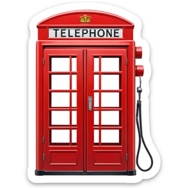 телефонная будка красная из United Kingdom sticker