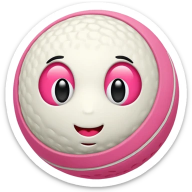 balle de tennis rose sticker