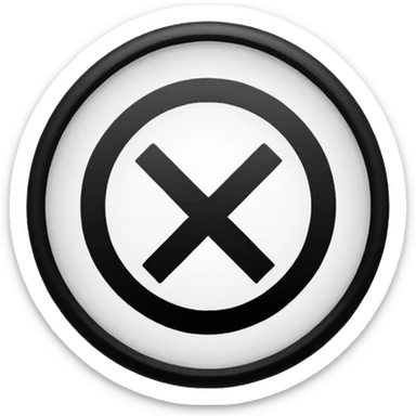 Black circle with a check mark on it sticker