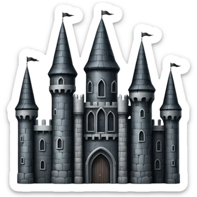 Gothic black castle sticker