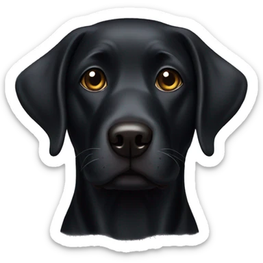 Black lab sticker