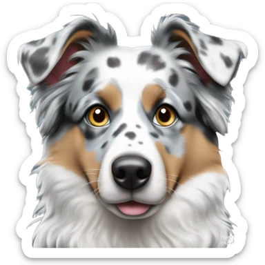 Chien berger australien bleu merle avec les yeux verons sticker