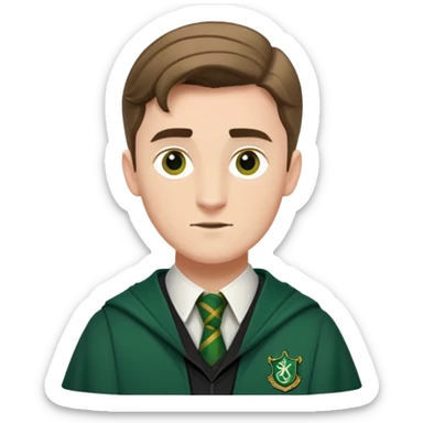 Matt Thorpe is Graham Montague  in harry potter, wear hogwarts slytherin uniform sticker