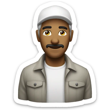 hombre empujando muro  sticker