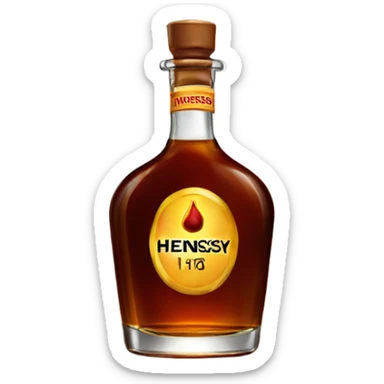 Hennessy bottle  sticker