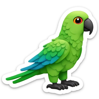 Parrot natural toys sticker
