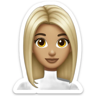 One Kim kardashian with hair black sticker