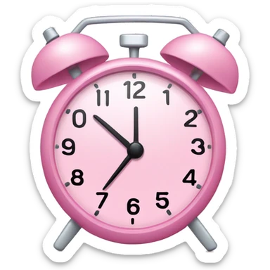 Baby pink alarm, clock sticker