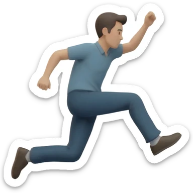 man jumping off building sticker