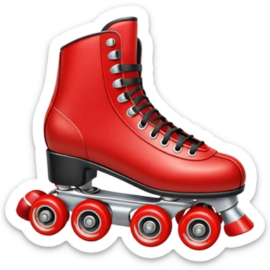 Retro roller skate sticker
