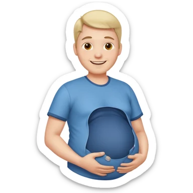pregnant man sticker
