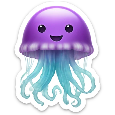 jellyfish with a peace sign sticker