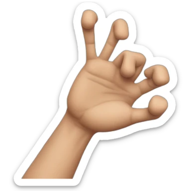 violent hand scratching head sticker