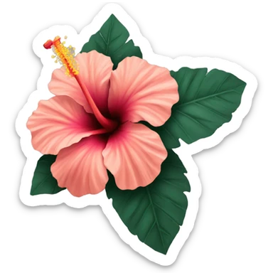 Hibiscus flower sticker