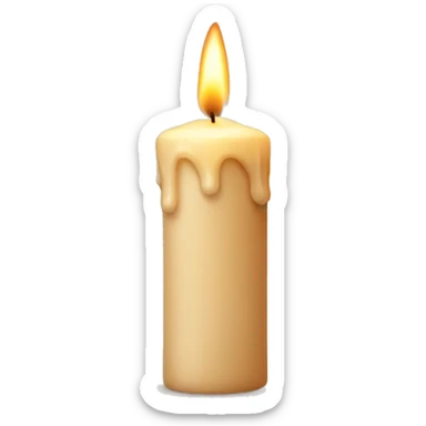 Beige candle sticker