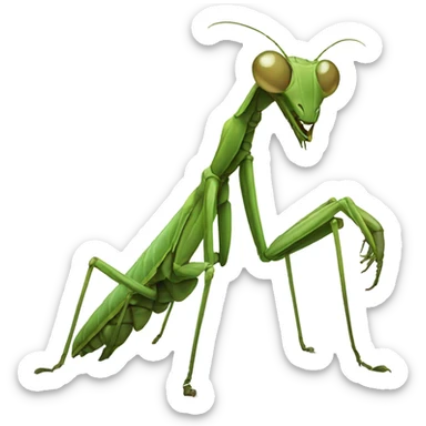 Praying mantis terrifying  sticker