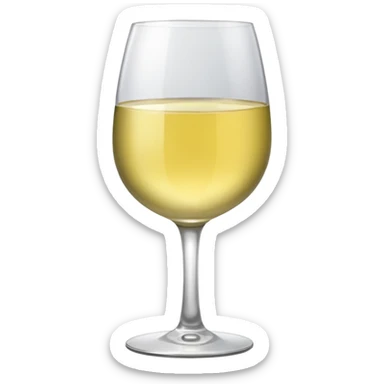 glass of white wine  sticker