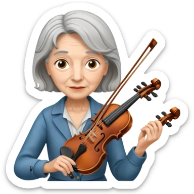 OLD FEMALE VIOLINIST sticker