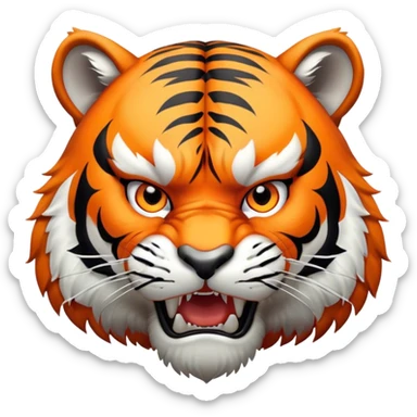 ANGRY Tiger body sticker