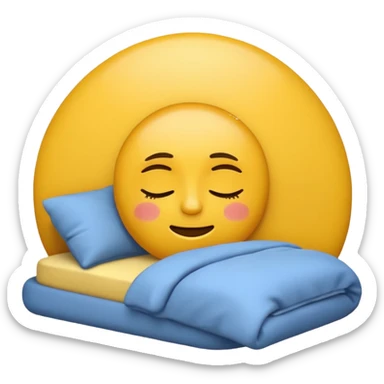 sleeping emoji with zzz above the head sticker