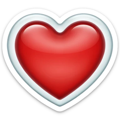 Heart fogging a glass wall, pressed against it sticker