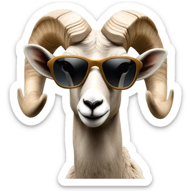Bighorn with sunglasses sticker