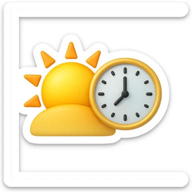 emoji stile iphone 3d che rappresenta la mattina presto come orario sticker