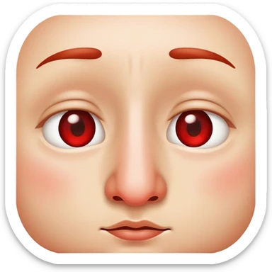 nose with redness under nostrils sticker