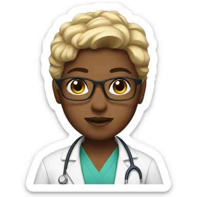 Allie as a doctor sticker