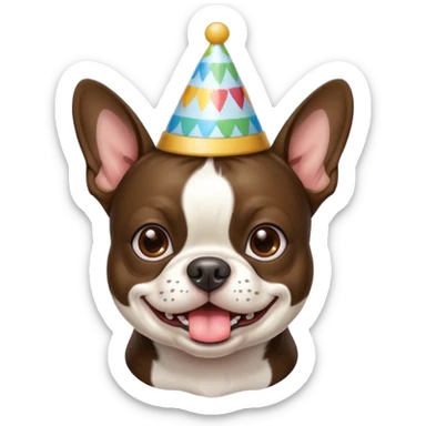 Make a dancing boston terrier emoji sticker