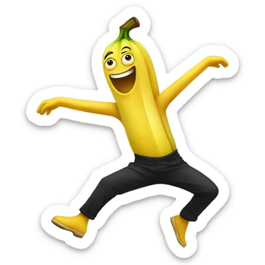A dancing banana sticker