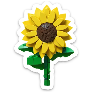 a lego sunflower  sticker