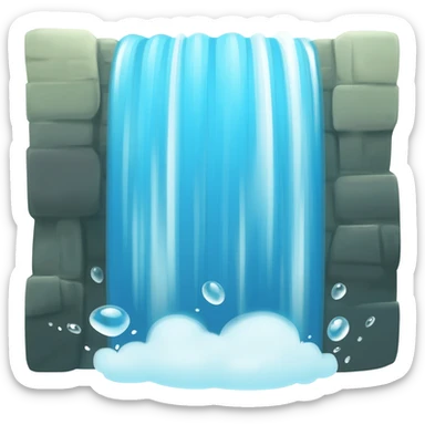 Water fall sticker