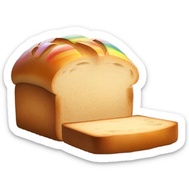 Rainbow and bread sticker