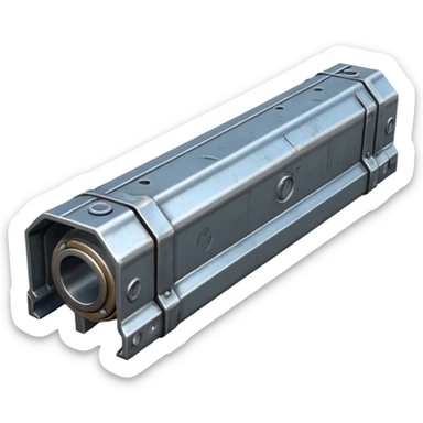 Clean metal beam, unweathered steel, no rust, no damage, sci-fi industrial style, smooth surfaces, high-quality PBR game asset, detailed but clean sticker