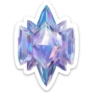 Shiny luminescent translucent diaphanous Diancie-Palkia-Amaura-Aurorus-Salamence-aesthetic-fusion-crystal-fly-decoration-deco-thing-object sticker