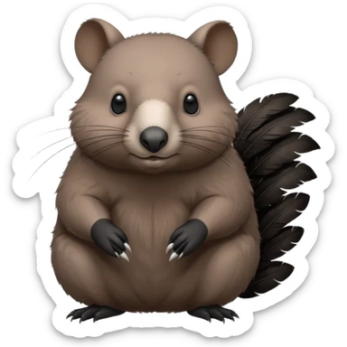 Wombat magpie sticker
