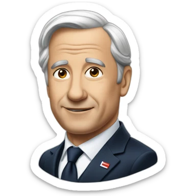 A french president sticker
