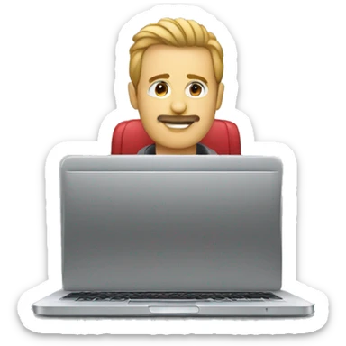 Combine a laptop with a microphone. Make sure the microphone is a bit smaller than the laptop. Put the letters SOTU on the emoji sticker