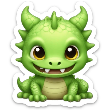 Bébé dragon squelette sticker