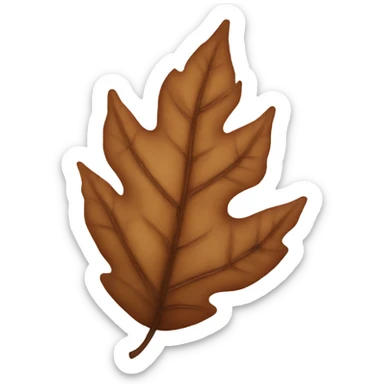 Brown leaf sticker