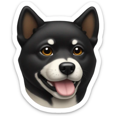 Black Shiba Inu  sticker