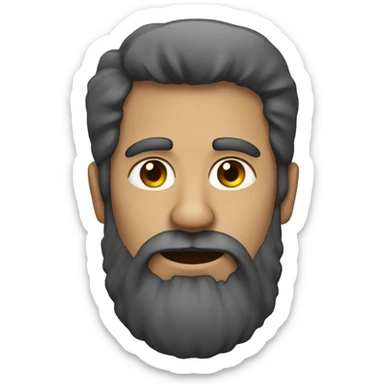 a man with a beard and a square jaw sticker