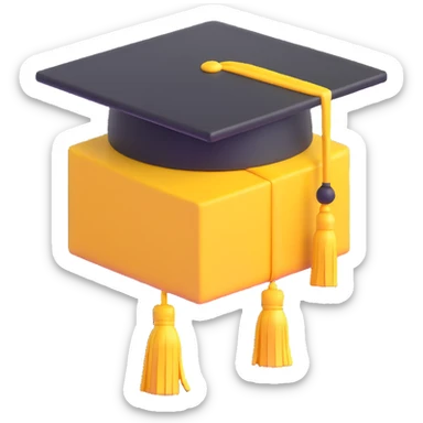 yellow graduation cap sticker