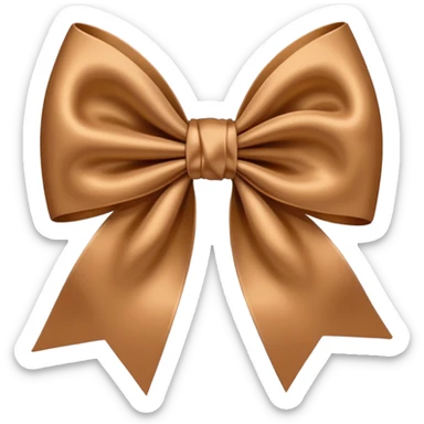 Light Brown bow sticker