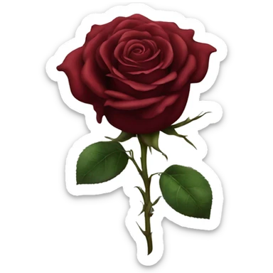 Pretty Dark Red Rose sticker