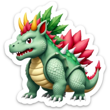Ugly Fey Toony Bowser-Rhydon-Shaymin-dragon sticker
