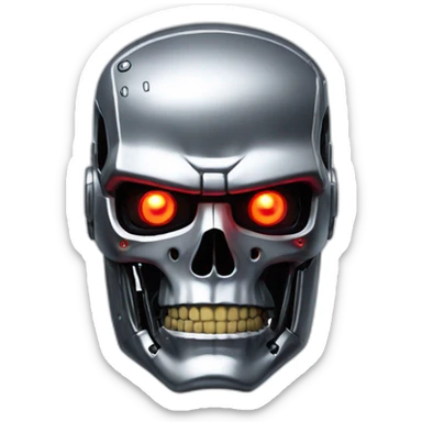 terminator face t-800 sticker